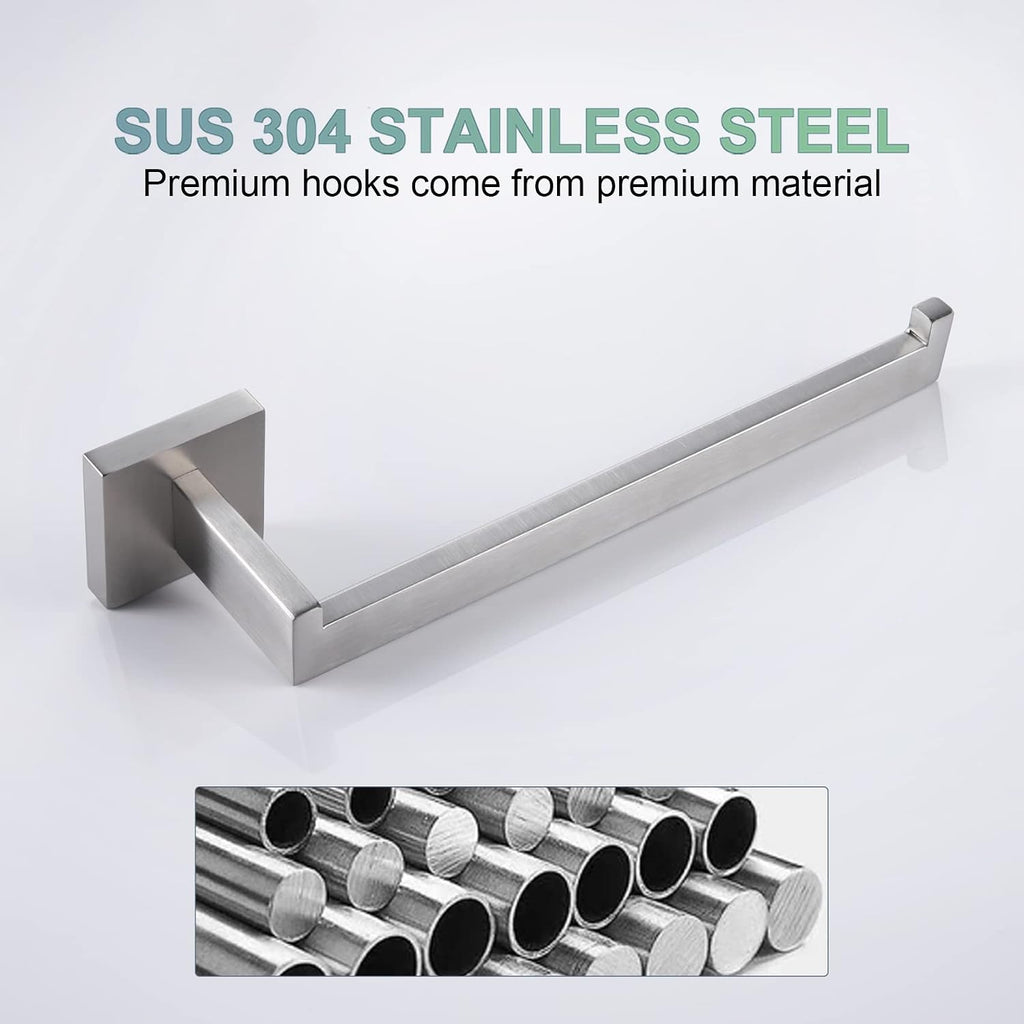 KOKOSIRI Hand Towel Holder Brushed Nickel Towel Bars Stainless Steel Bathroom Hardware Kitchen Paper Towel Holder Wall Mount, B3003BR