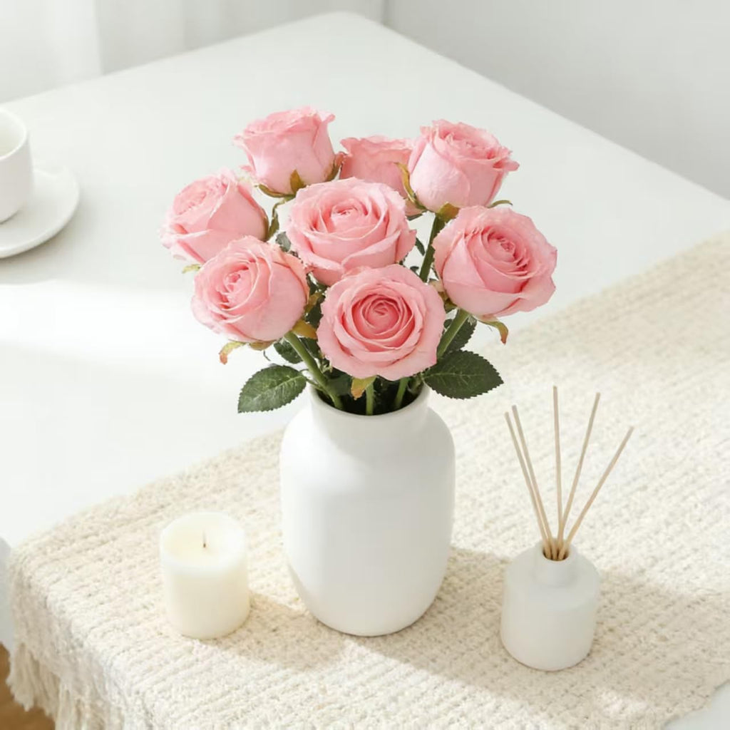 16 Realistic Artificial Roses (Rose-Flower-Pink)