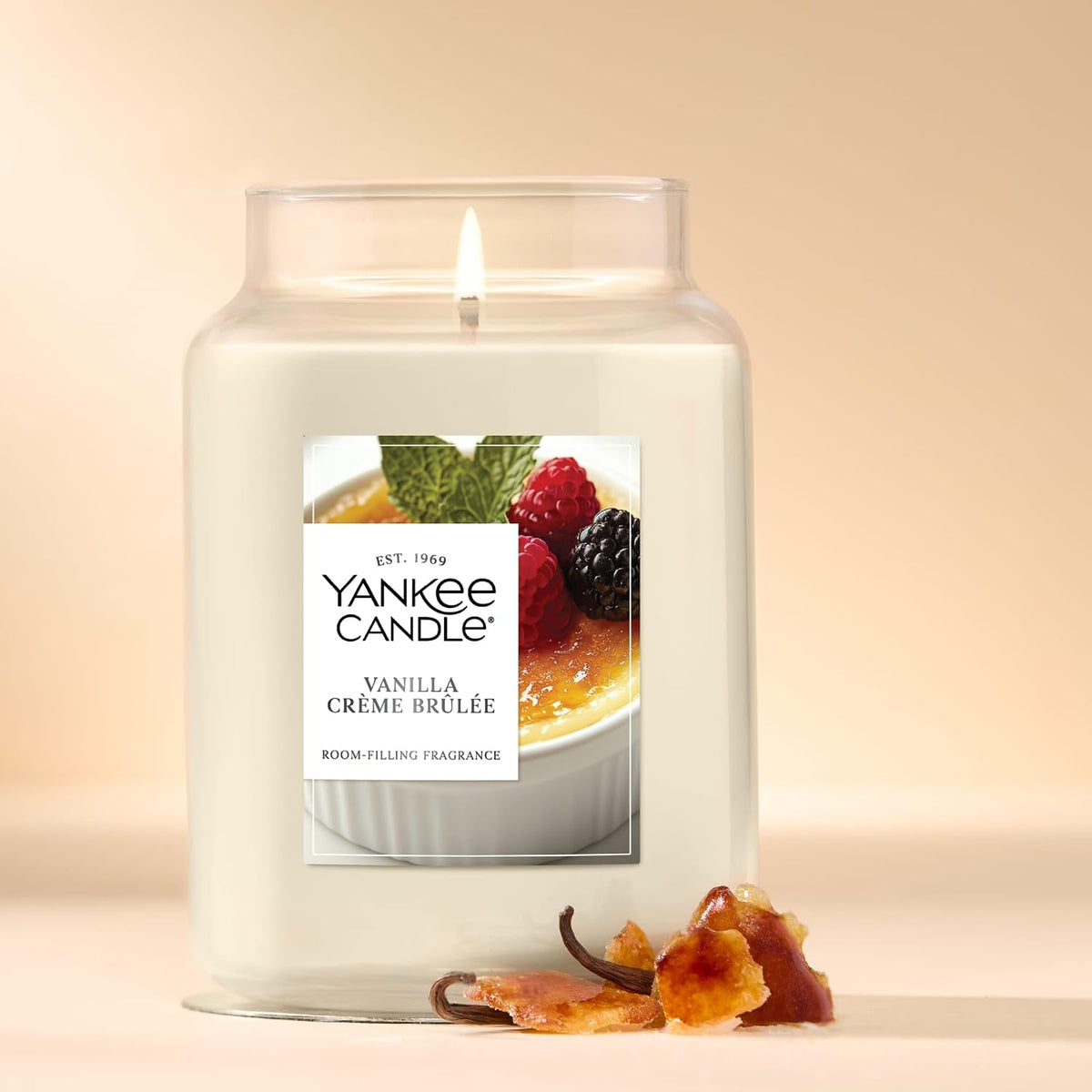 Yankee Candle Vanilla Crème Brûlée Scented Candle, 22oz Large Jar (Pack of 4)