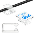 60Pcs Small Clear Adhesive Cable Clips for Wall, Ethernet Cable, car Dash