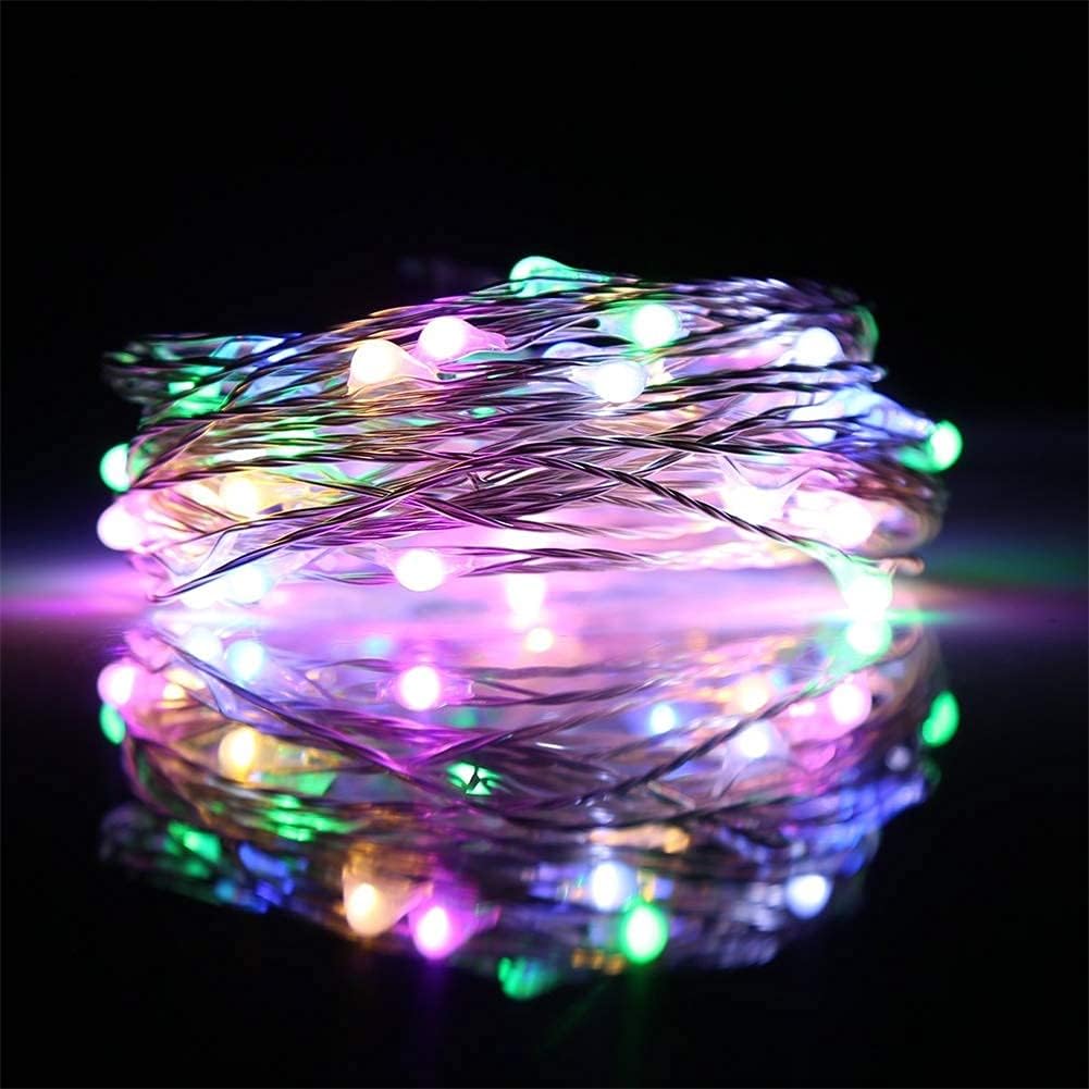 4 Pack Battery Operated Dewdrop Led Lights,Indoor Mini Fairy Lights With Timer Function,For Wedding Home Parties Christmas Holiday Decoration,6 Hours on/18 Hours Off ,30 Count LED,10 Feet(Multi color)