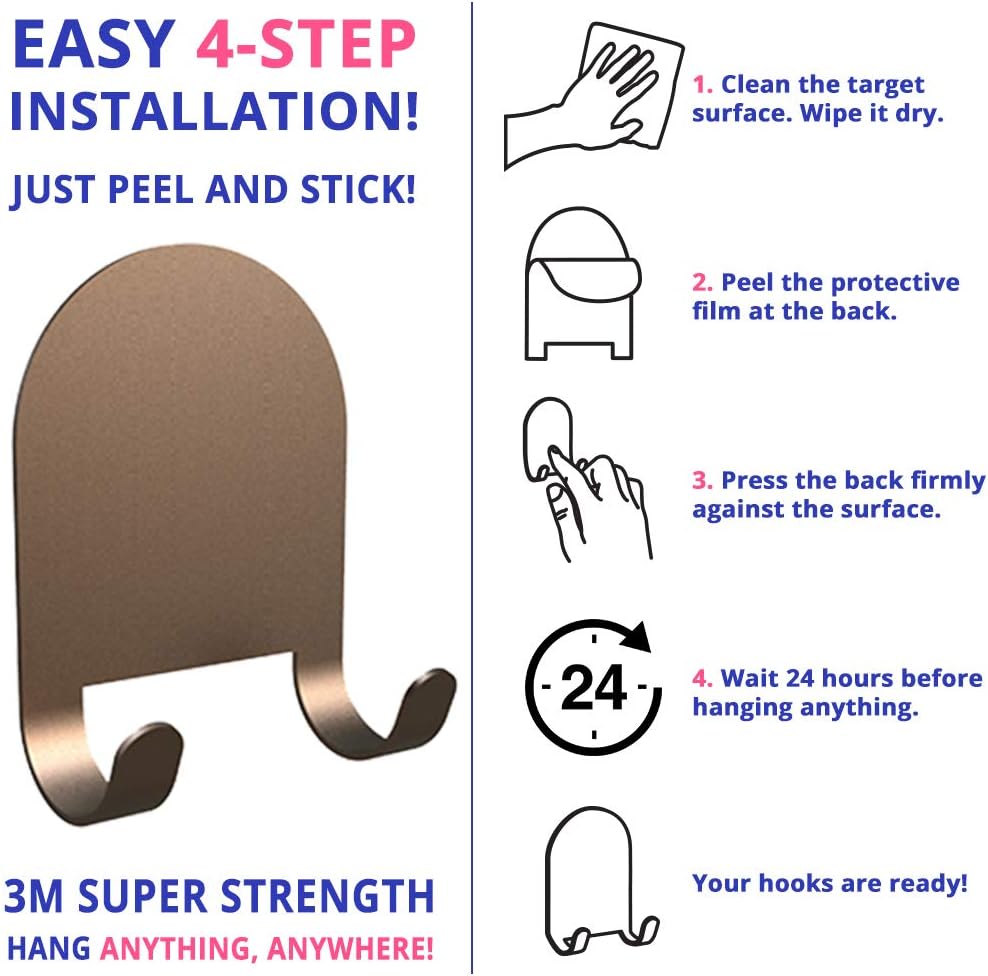 HOME SO Stainless Steel Shower Squeegee, Brown Bronze 12" Rubber Blade