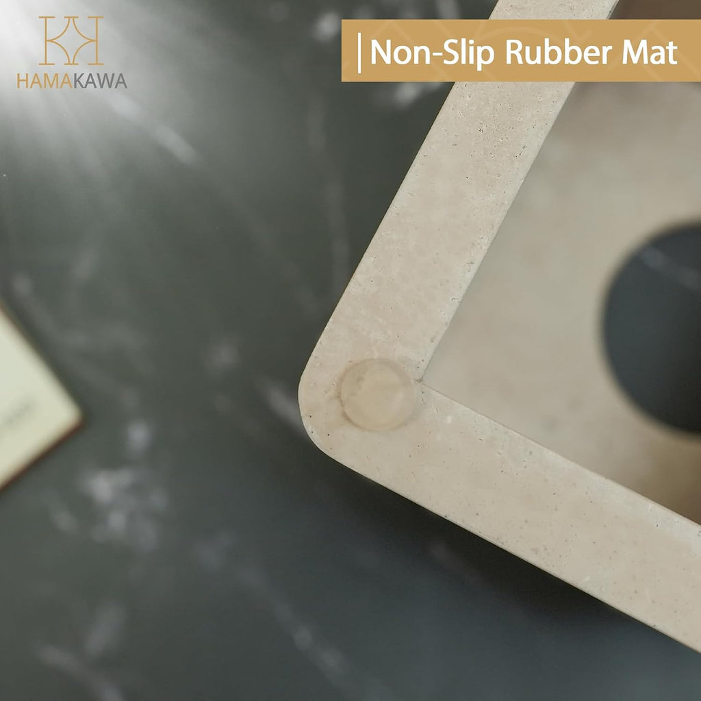 Natural Marble Tissue Box Cover, Beige Tissue Box Holder