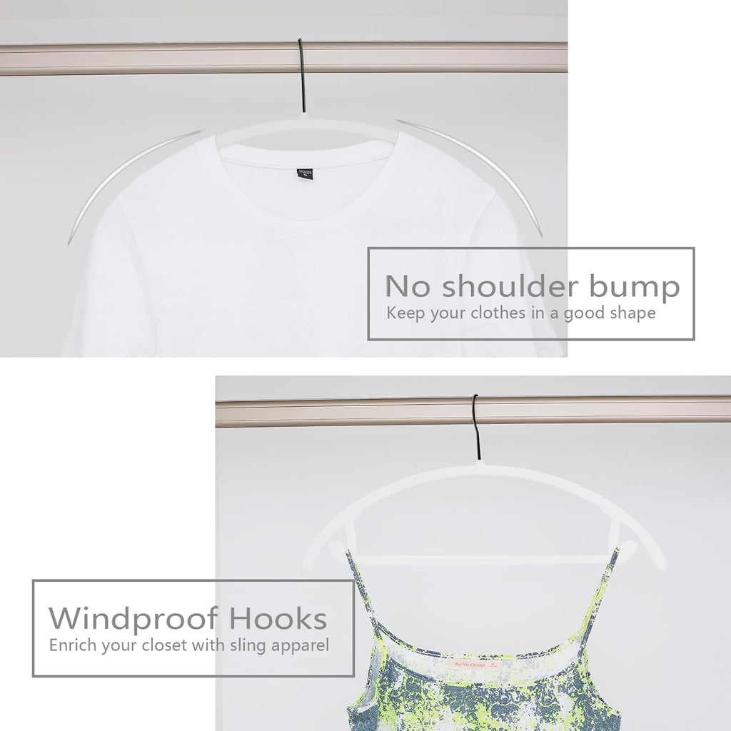MIZGI Velvet Hangers 50 Pack, Patented Rounded Shoulder Sweater Hangers