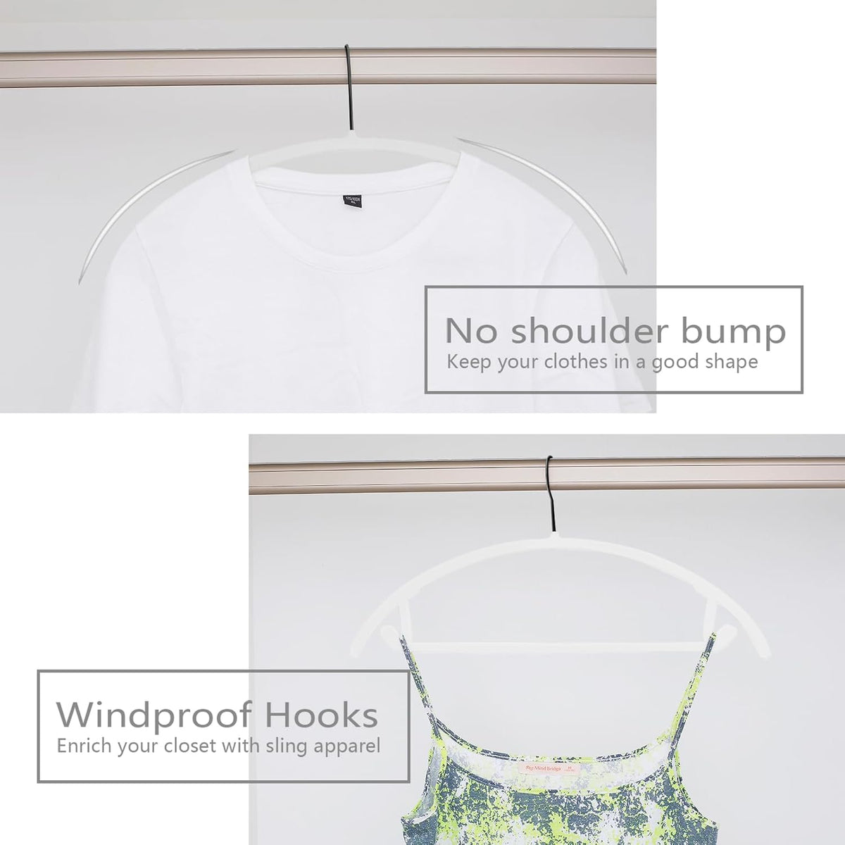 MIZGI Velvet Hangers 50 Pack, Patented Rounded Shoulder Sweater Hangers