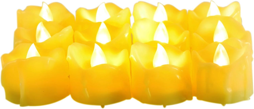 Battery Operated Flameless LED Tea Lights Tealight Candles w/Remote 12 PCS