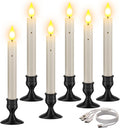 SoulBay USB Rechargeable Window Candles with Sensor Dusk to Dawn Tapers