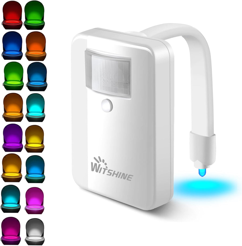 Witshine Toilet Light Motion Activated, White Elephant Stuff for Bathroom