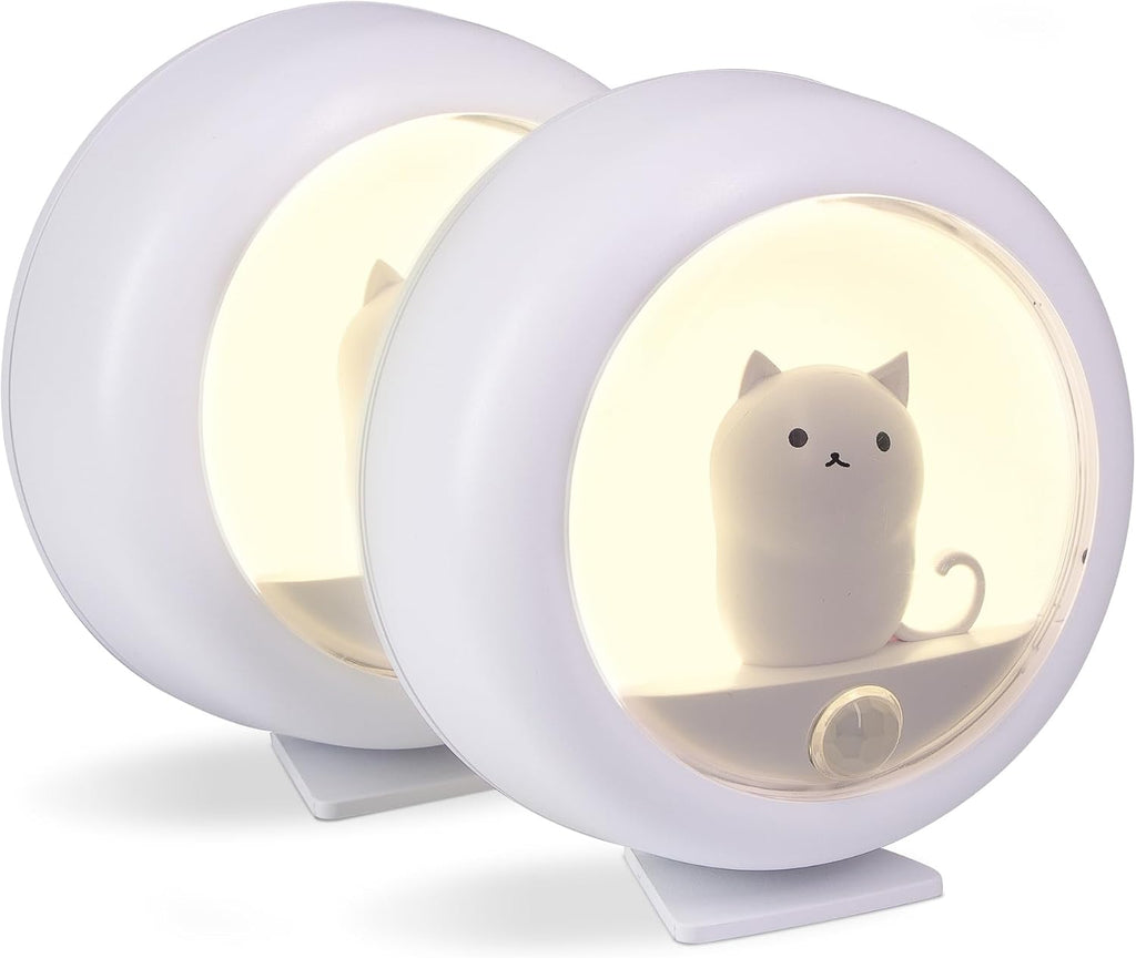 Attivolife Cat Night Light Motion Sensor, Magnetic Rechargeable LED Lamp
