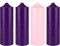 Mega Candles Unscented Advent Bell Top Pillar Candle Set 4 ct 3" x 9"