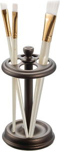 iDesign Metal Toothbrush Holder - Bathroom Cup for Bathroom Organization, The York Collection - 3.25" x 3.25" x 5.75", Bronze