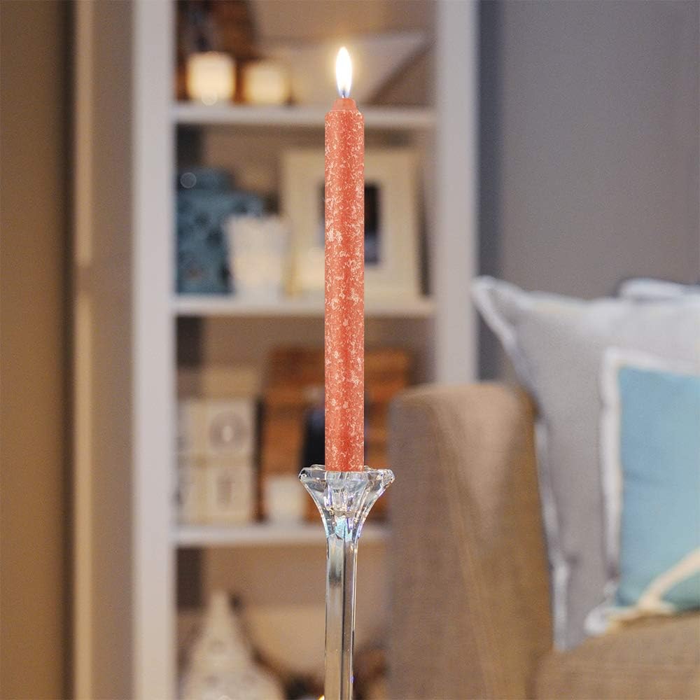 Root Candles 12-Count Unscented Timberline Arista Candles, 9-Inch, Rust
