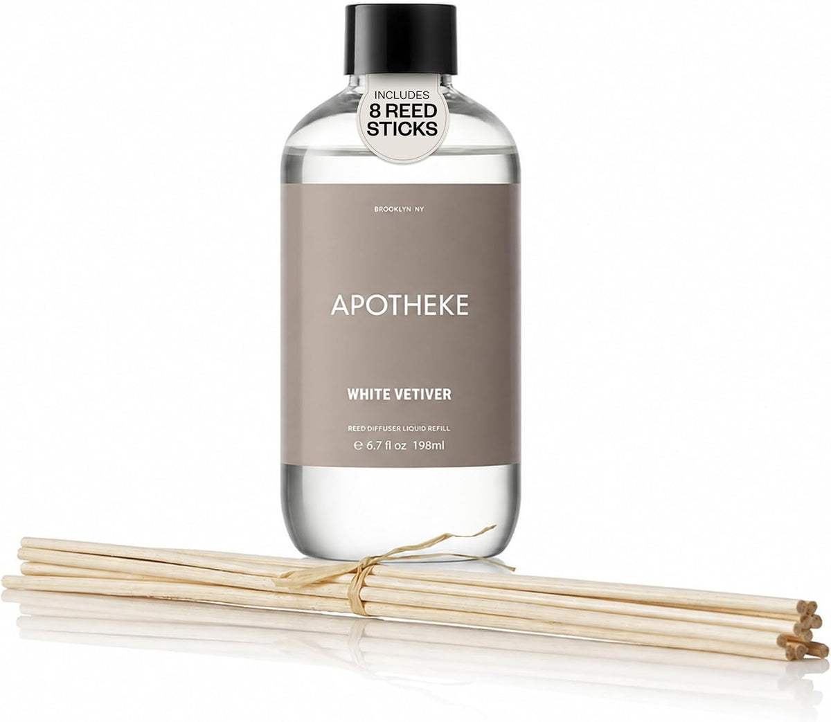 Apotheke Reed Diffuser Liquid Refill, Essential Oil - White Vetiver