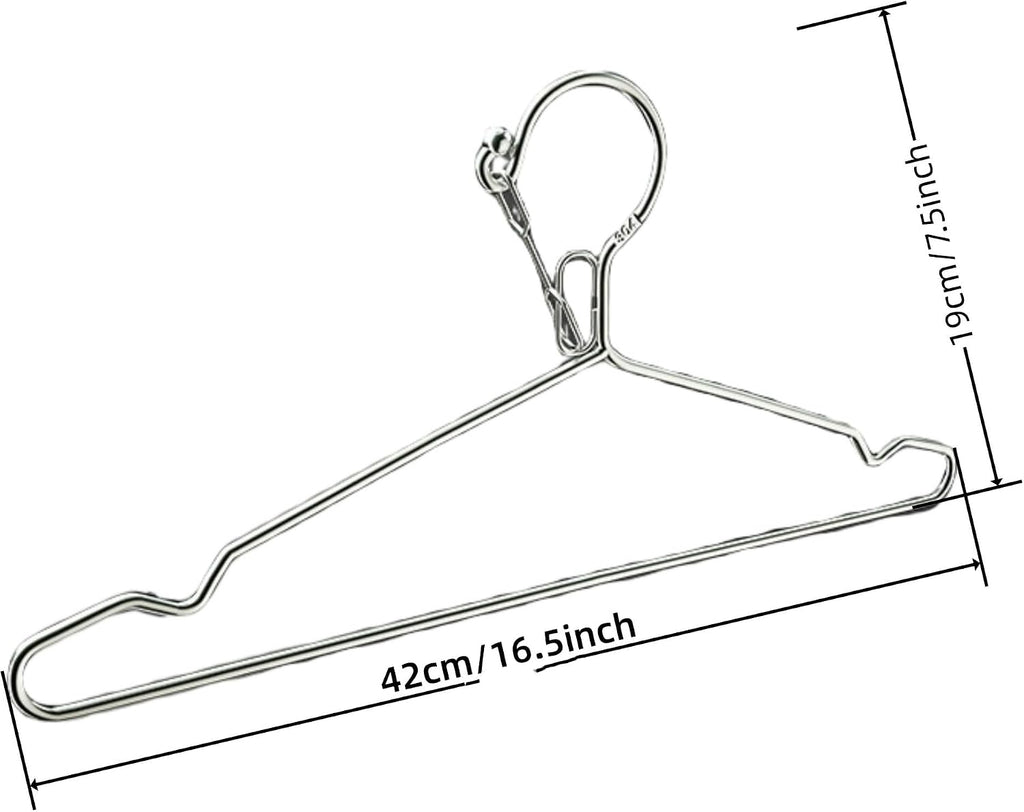4mm Lockable Coat Hangers Heavy Duty Windproof Clothes Hanger