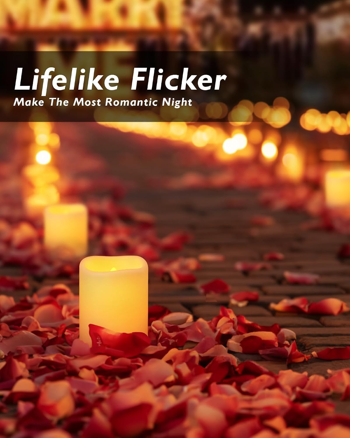 Homemory 50 Pack Ivory Flameless Flickering LED Votive Tealights Candles