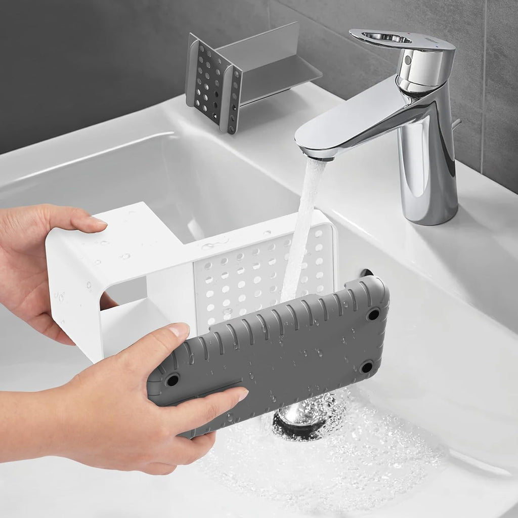 Toothbrush Holders for Bathrooms, Toothbrush and Toothpaste Holder (Grey)