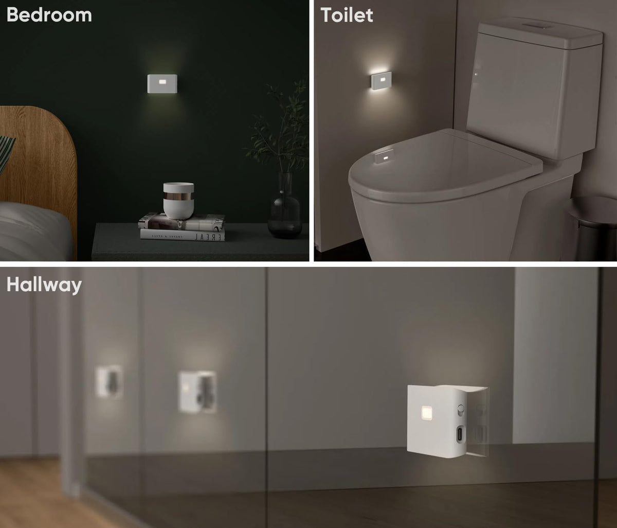 Wyze Lifestyle Rechargeable Motion Sensor Night Lights, 3 Pack