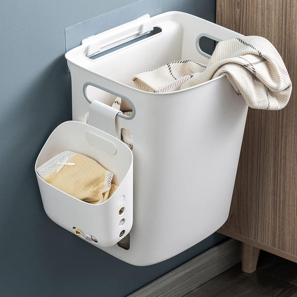 3 Pcs Hanging Shower Basket Caddy, Portable Walll Storage Organizer with Hooks for Bathroom Kithcen Dorm College,Large Grey