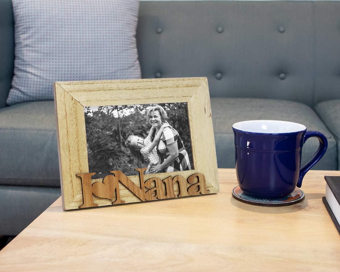 Isaac Jacobs 4x6 Natural Wood Sentiments “I Love Nana Picture Frame