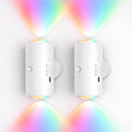 2Pack Motion Sensor Night Light with Remote Control, 16 Colors Rechargeable Stair Light, Wireless Magnetic Wall Lamp, Cordless LED Wall Night Lights for Steps, Hallway, Holiday Decor