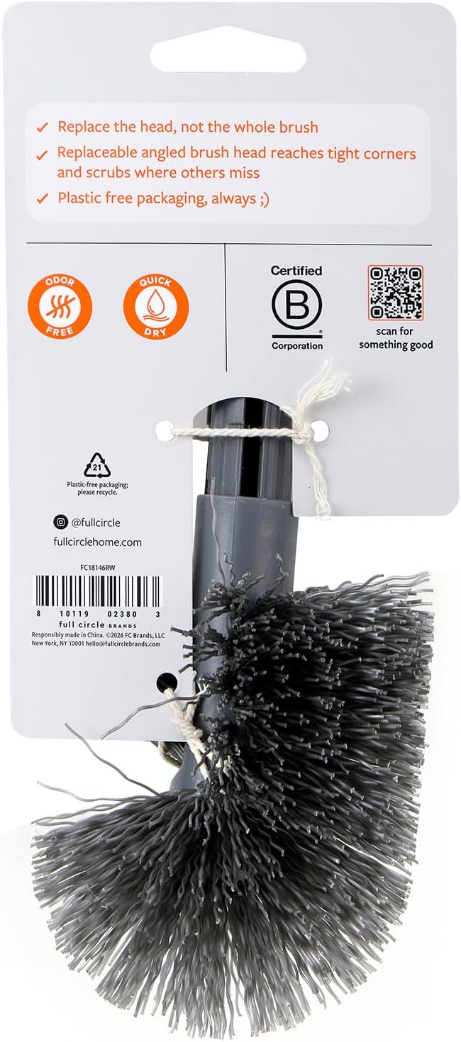 Full Circle Replacement Head for Scrub Queen Toilet Brush – Bathroom Cleaning Scrubber Refill
