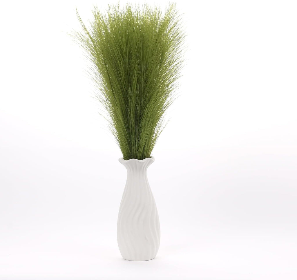 Faux Pampas Grass Decor ， 21.7 Inch Artificial Pampas Grass Grass Green Reed Grass, Vase Filler for Home Decor, Room, Bathroom, Wedding, Table Centerpiece - 20PCS
