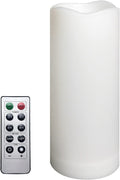 1 Pack Outdoor LED Flameless Pillar Candle with Remote and Timer, 3” x 7”