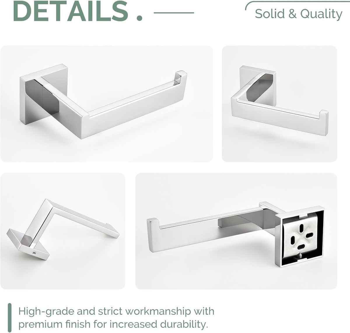 Angle Simple Toilet Paper Holder, Bathroom Tissue Holder, Polished Chrome