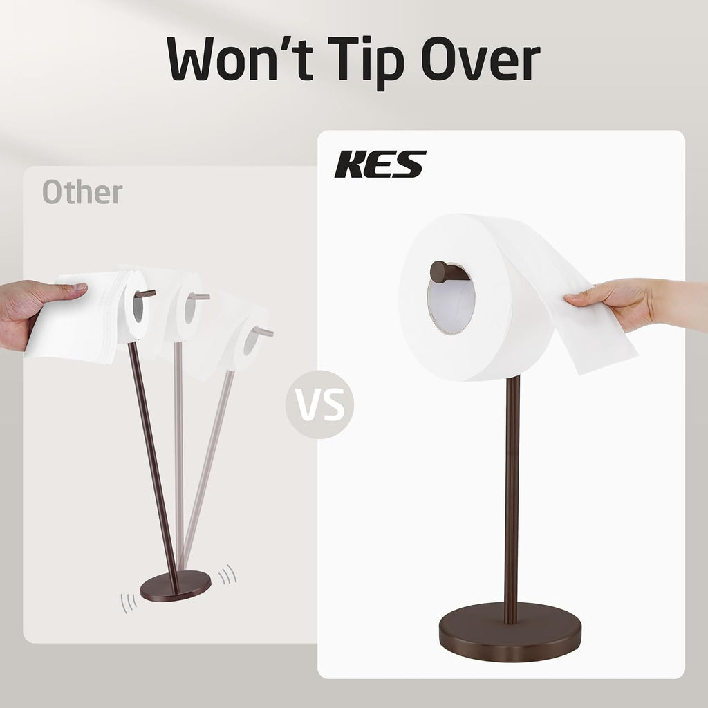 KES Bronze Toilet Paper Holder Stand, Heavy Base, 18/8 Stainless Steel