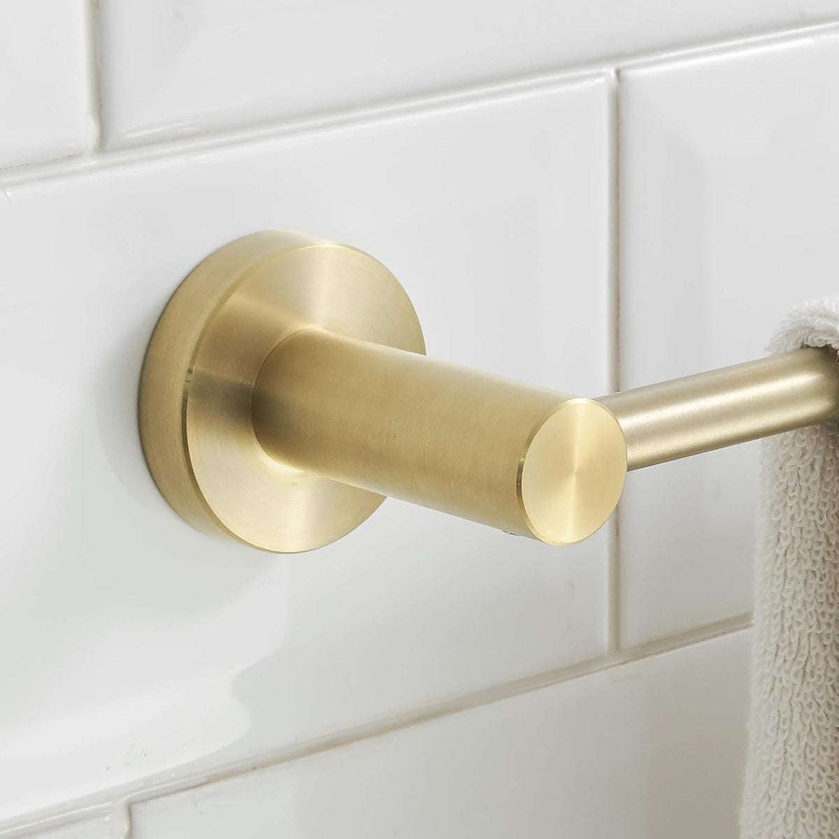 BESy Adjustable Towel Bar Towel Racks for Bathroom Rod Wall Mounted Gold