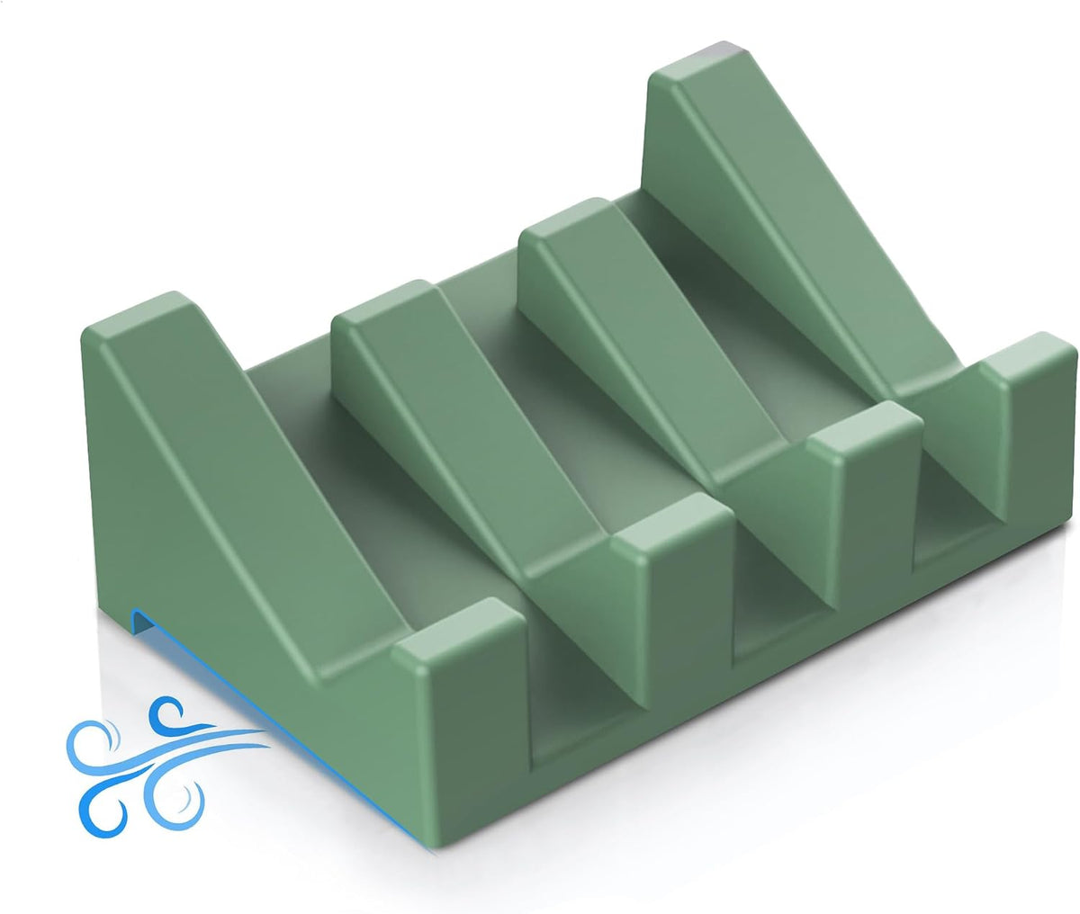 Silicone Soap Dish,1PCS Self Draining Bar Soap Holder for Shower,Green