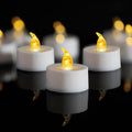 LANKER 24 Pack LED Tea Lights Candles, Flickering Yellow Flameless Candles (Yellow-24pcs)