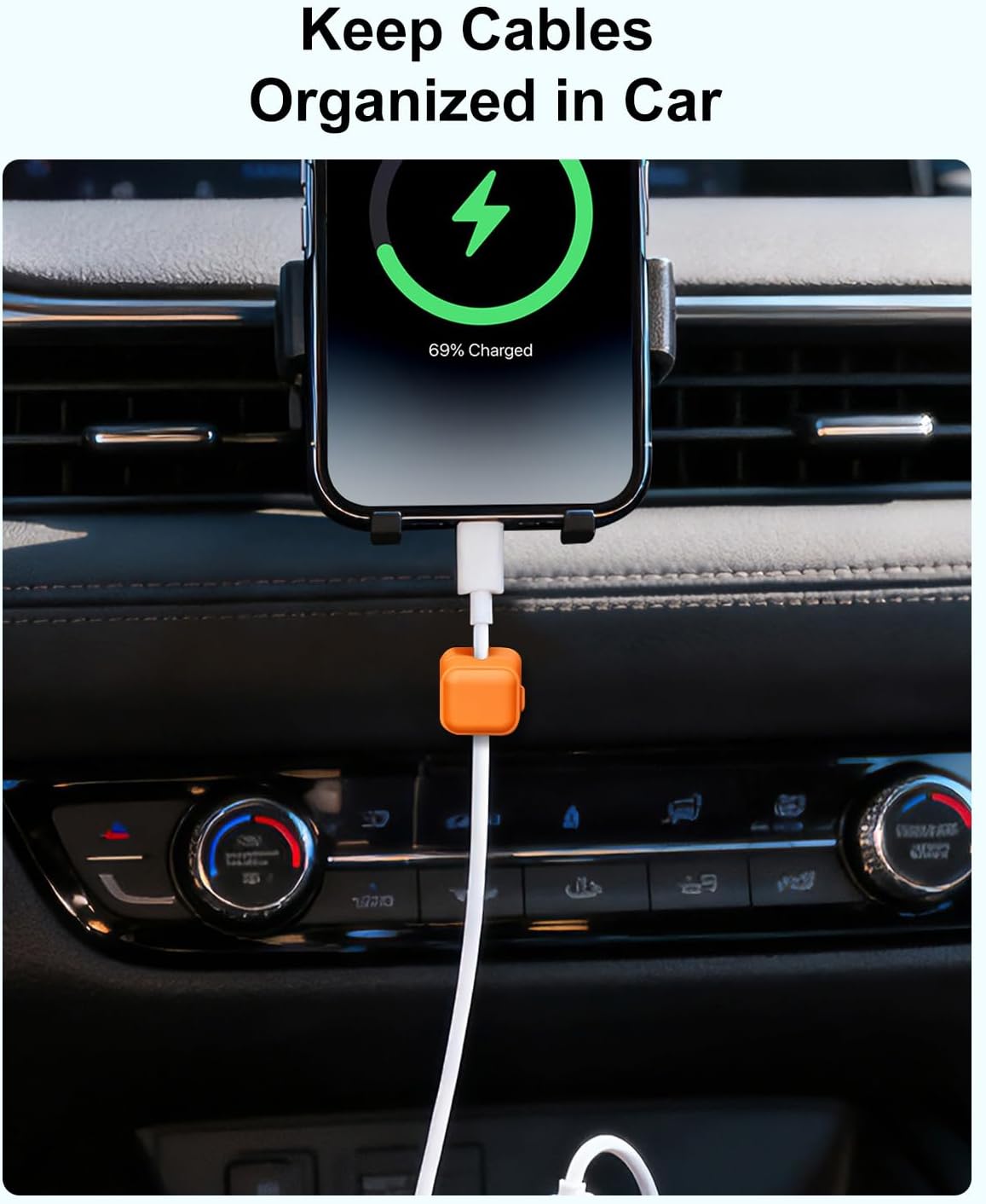 Art3d 8 Pack Magnetic Cable Clips, Cord Organizer, Office Cable Management