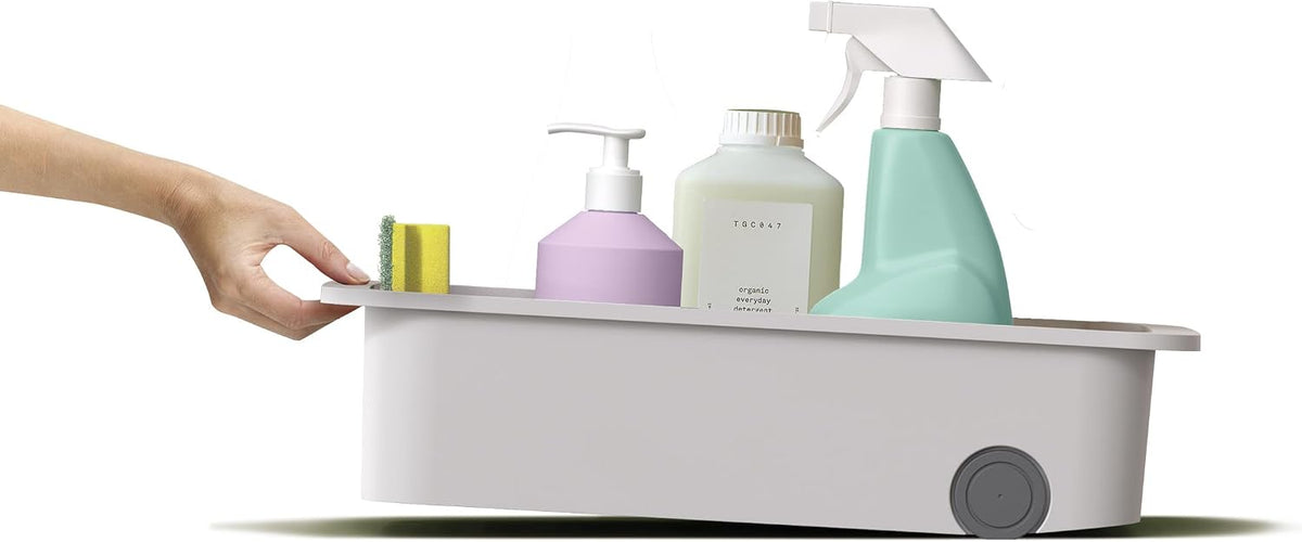 Joseph Joseph CupboardStore Easy-Access Wheeled Storage Caddy – Under-Sink Kitchen Organizer, Made from Recycled Plastic