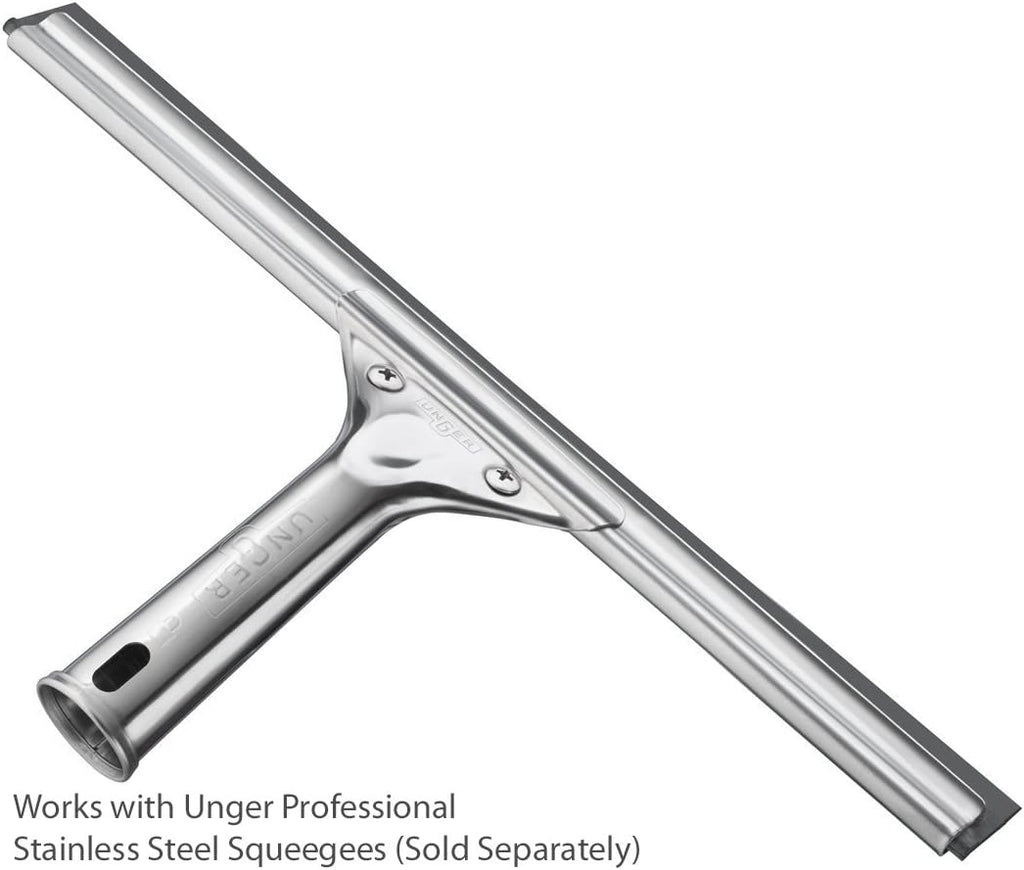 Unger Professional Cut-to-Size Replacement Rubber Squeegee Blade – Professional Quality Blade Replacement, Fits Most Window Washing Squeegees for Streak Free Cleaning, 18 In (Pack of 10)
