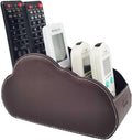 Remote Control Holder - 5 Spacious Compartments TV remote holder Caddy Leather Control Storage Tabletop Desk Organizer for Remote Controller,Office Stationery,Makeup Brush