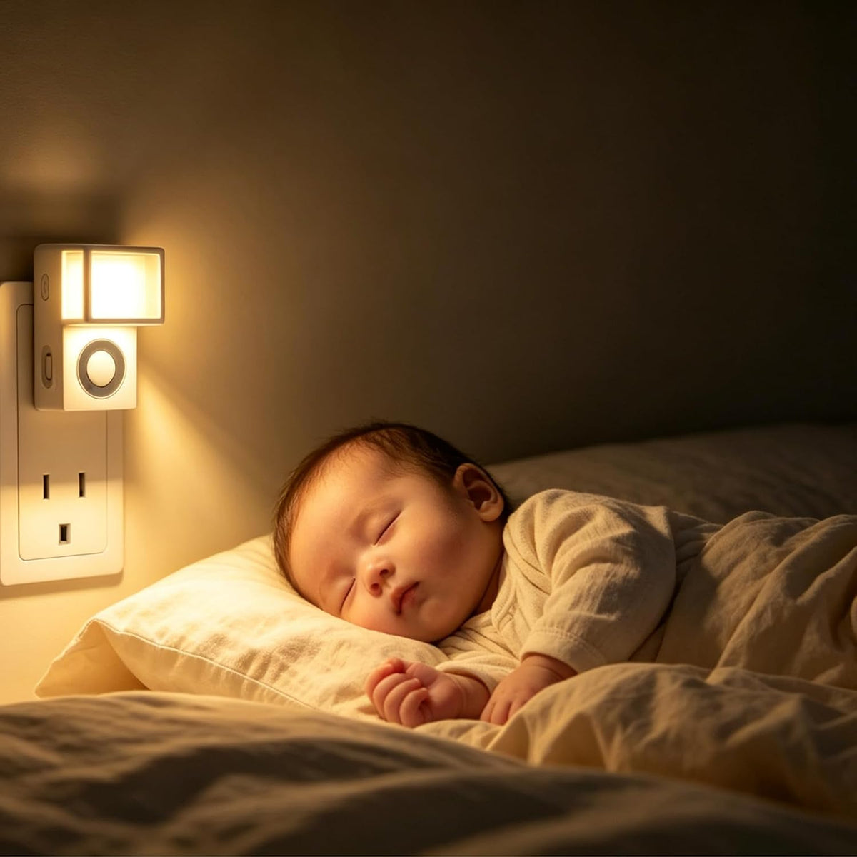 Plug in Night Light with Motion Sensor and Dusk to Dawn Sensor,2 Pack