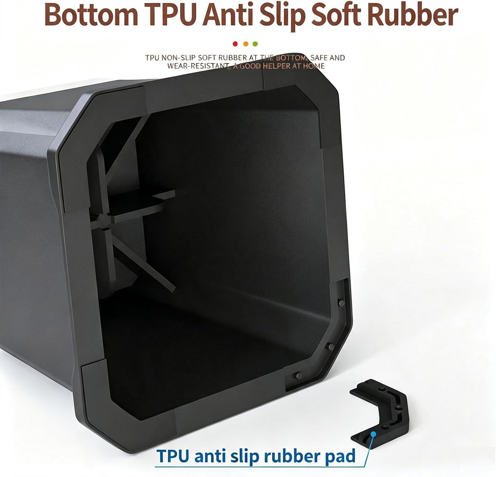 4pcs Bed Risers 4.8in, Black Heavy Duty Furniture Risers for 1100lb