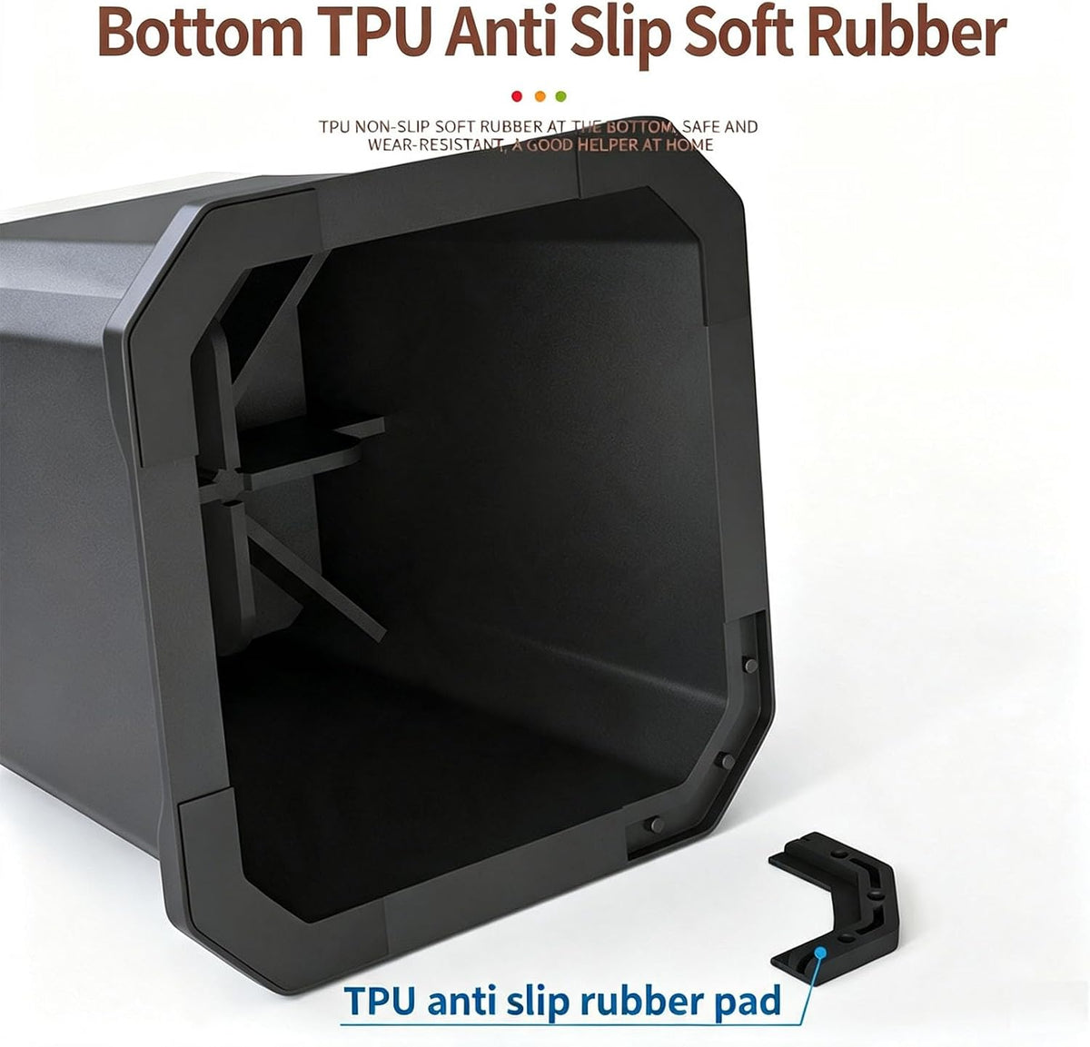 4pcs Bed Risers 4.8in, Black Heavy Duty Furniture Risers for 1100lb