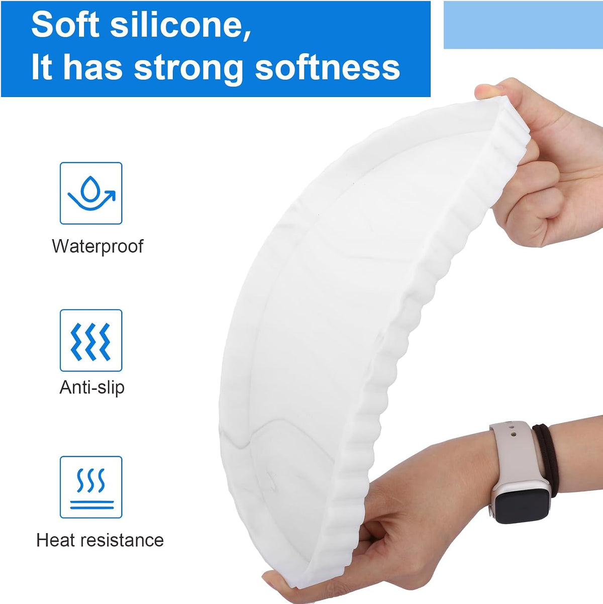 Bathroom Silicone Tray,Vanity Organizer,Kitchen Counter Decor,White Marble