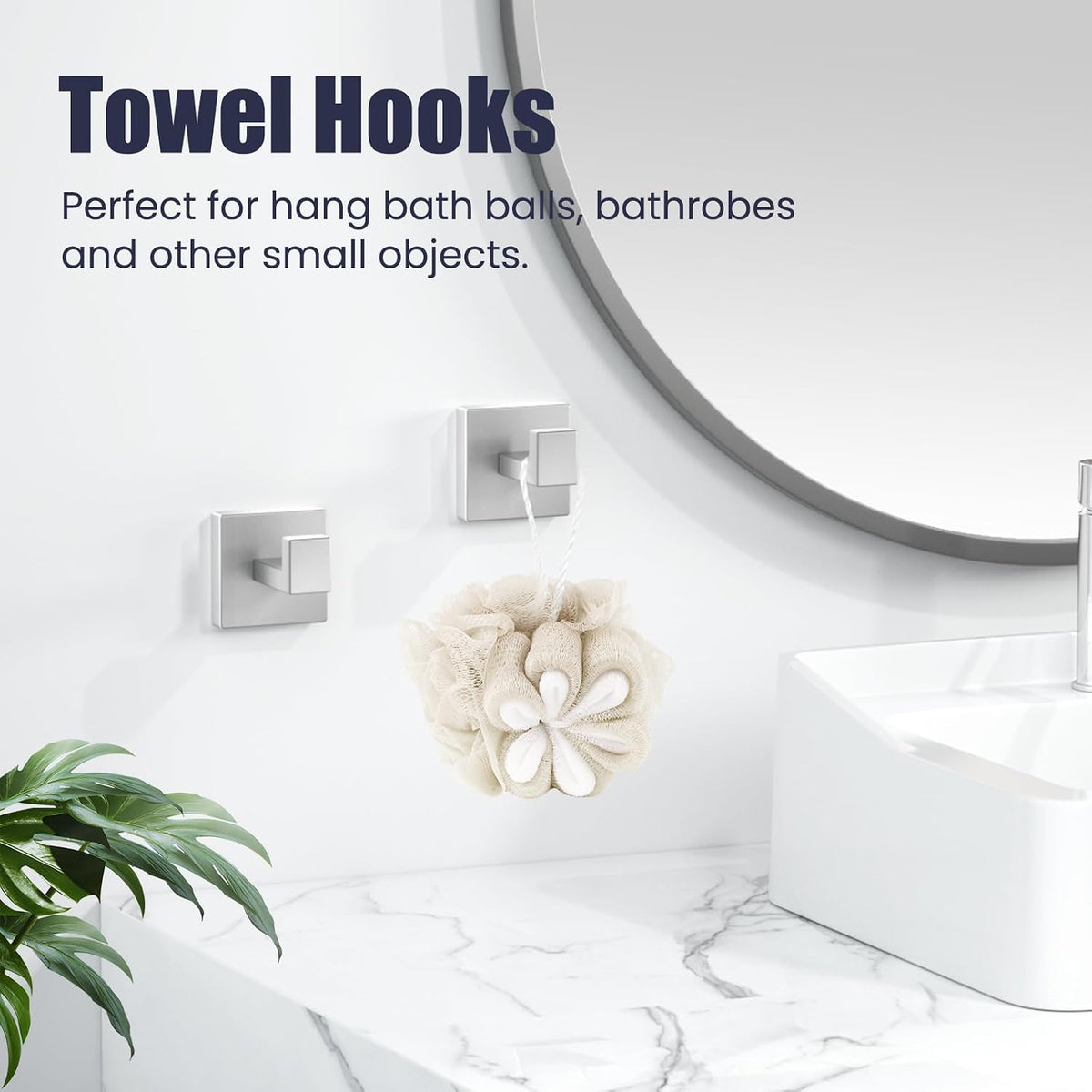 Bathroom Hardware Accessories Set: Bath Towel Bar Set, Towel Racks for Bathroom Wall Mounted, SUS304 Stainless Steel (Brushed Nickel, 7-Pieces)