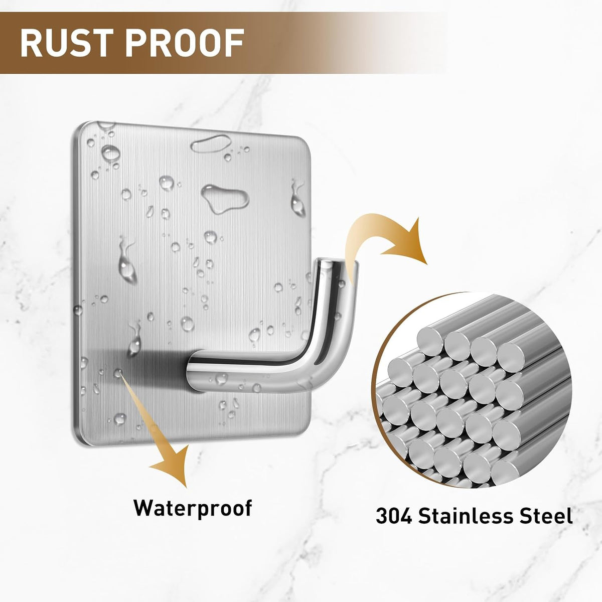 Stainless Steel Hooks for Home, Office, Fire Blanket Adhesive Hanging