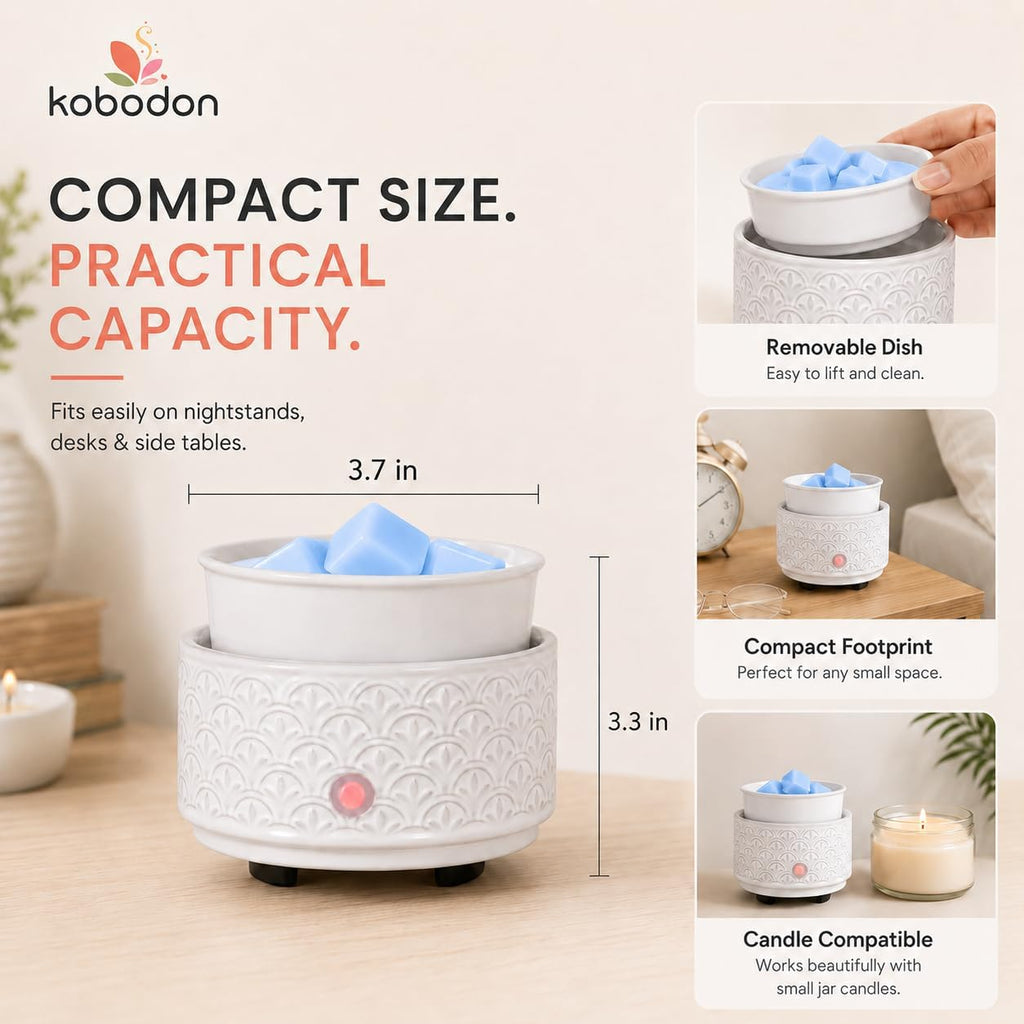 Ceramic Wax Melt Warmer 3-in-1 Electric Wax Warmer Fragrance Candle