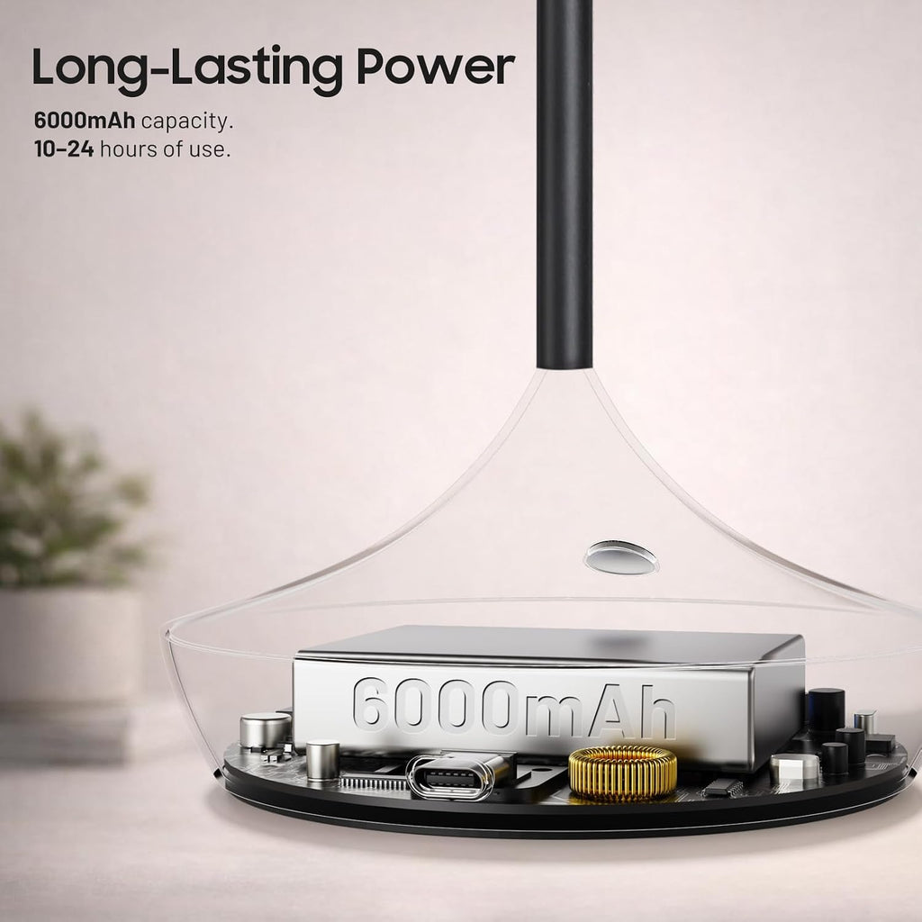 Cordless Table Lamp, Rechargeable 6000mAh Battery Table Light