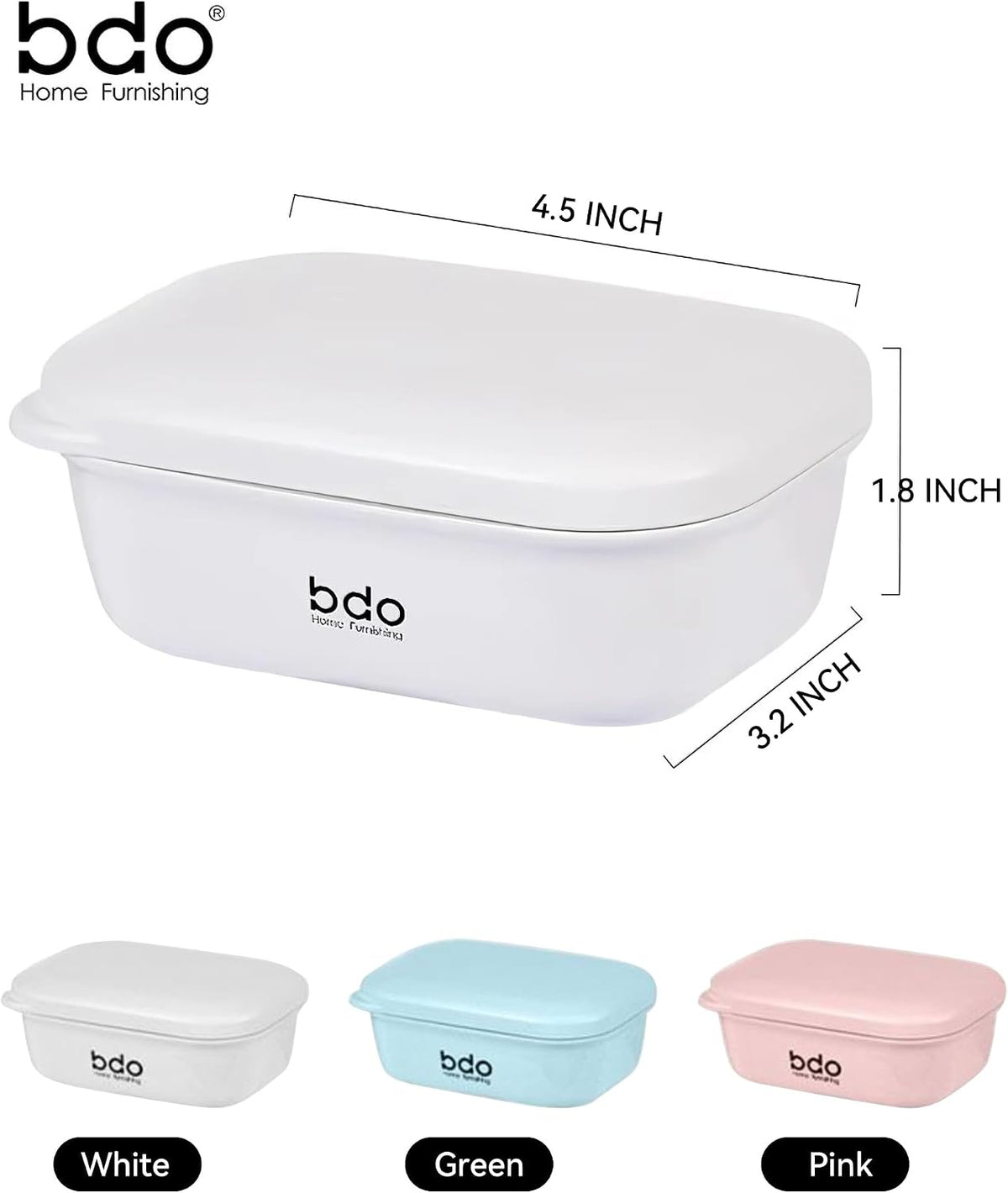 Travel Soap Case White with Leakproof Lid and Drainage Layer