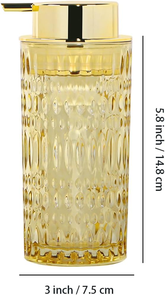 Amber Glass Foaming Soap Dispenser