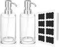 Clear Plastic Soap Dispenser, Set of 2, 10 oz