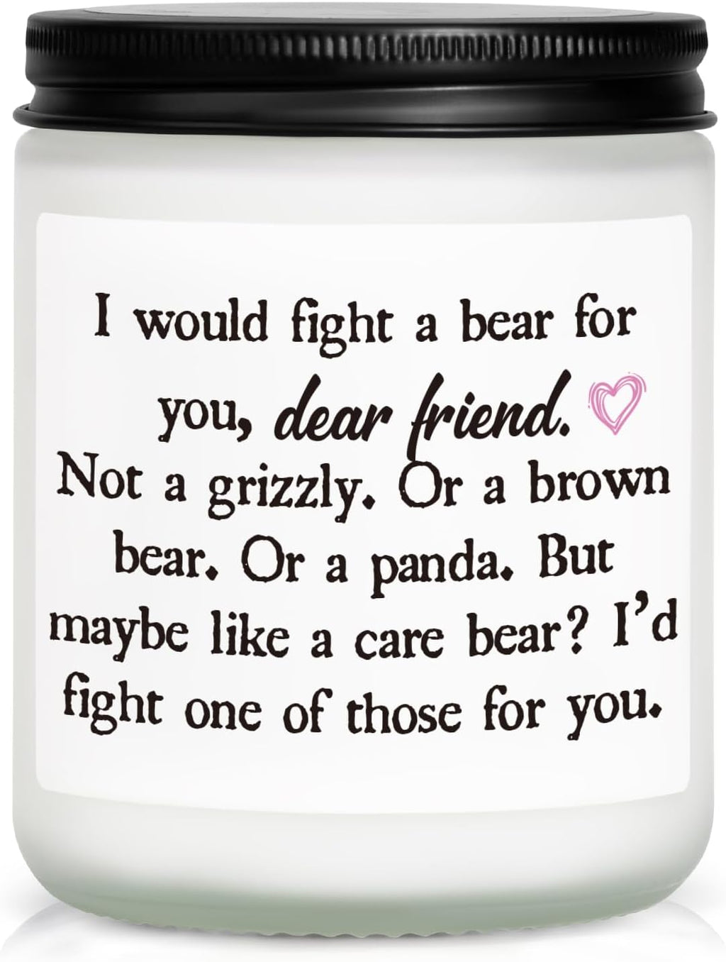 Friend Gifts for Women, Friend Birthday, Friendship Gifts for Women Soul Sister Bestie, Handmade Lavender Natural Soy Wax Candle (7oz)