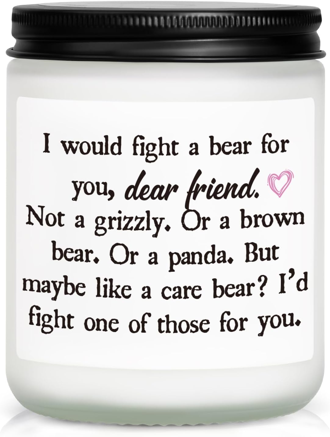 Friend Gifts for Women, Friend Birthday, Friendship Gifts for Women Soul Sister Bestie, Handmade Lavender Natural Soy Wax Candle (7oz)