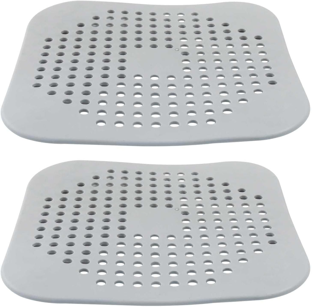 Silicone Hair Drain Catcher, Grey, 2 Pack